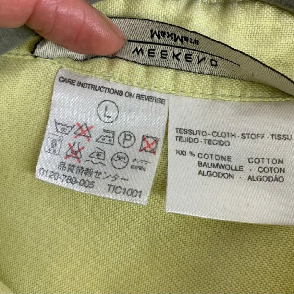 Vintage Weekend MaxMara Mint Green 3/4 Sleeves Button Front Shirt Size Large - Picture 9 of 11